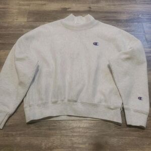 Champion Women's Light Gray Crewneck Sweater XS